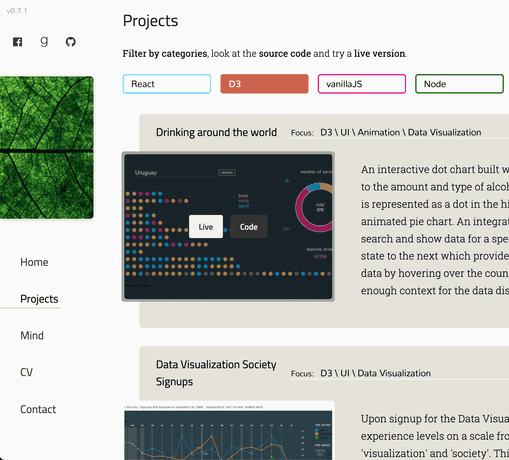 Portfolio 2018 - Projects